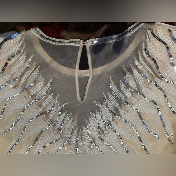 ❤️ New STUNNING ARGENTI NOTTE SILK TUNIC DRESS. Hand Beaded. Lined. Size: 6. - Picture 11 of 16